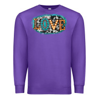 Purple love western Premium Sweatshirt - AdoDesignShop