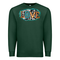 Sports Green love western Premium Sweatshirt - AdoDesignShop