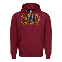 Burgundy cna Zipper Hoodie - RacoonDesign