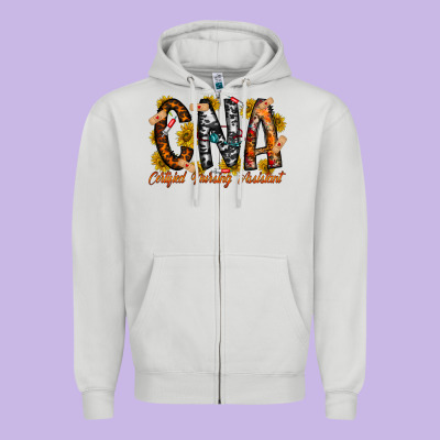 Cna Zipper Hoodie Designed By Racoondesign