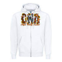 White cna Zipper Hoodie - RacoonDesign
