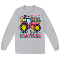 Moon Dust just a girl who loves tractors Long Sleeve Tee - Zillion Design Studio
