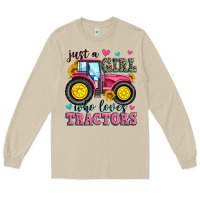 Mushroom just a girl who loves tractors Long Sleeve Tee - Zillion Design Studio