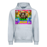 Heather Grey Western Papa Bear LGBTQ+ Tumbler Urban Hoodie - BundleAndBundleShop