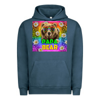 Pigment Midnight Navy Western Papa Bear LGBTQ+ Tumbler Urban Hoodie - BundleAndBundleShop