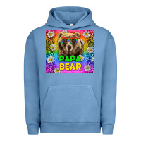 Pigment Pebble Blue Western Papa Bear LGBTQ+ Tumbler Urban Hoodie - BundleAndBundleShop