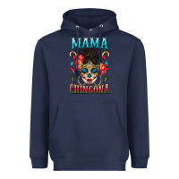 Navy mama chingona Heavyweight Hoodie - BundleAndBundleShop