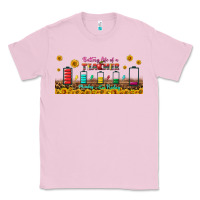 Bubblegum Pink battery life of a teacher libbey glass Classic Tee - BundleAndBundleShop