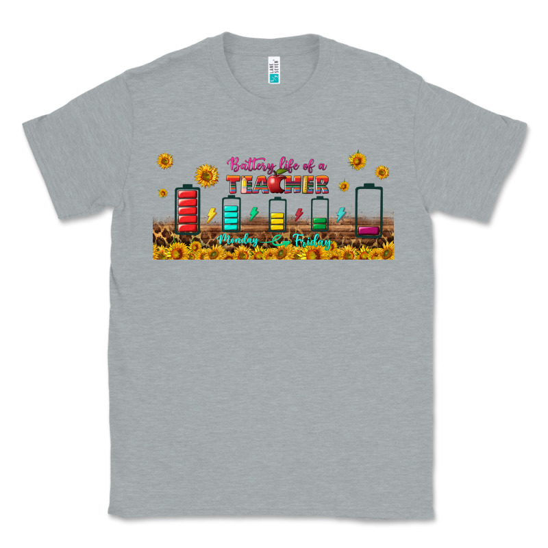 Battery Life Of A Teacher Libbey Glass Classic Tee by BundleAndBundleShop | Teevron