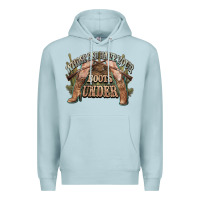 Blue Mist whose bed have your boots under cowboy western Premium Hoodie - NancyCooperArtShop