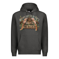 Charcoal Heather whose bed have your boots under cowboy western Premium Hoodie - NancyCooperArtShop