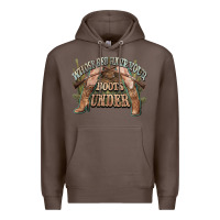Coffee whose bed have your boots under cowboy western Premium Hoodie - NancyCooperArtShop