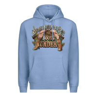 Colony Blue whose bed have your boots under cowboy western Premium Hoodie - NancyCooperArtShop