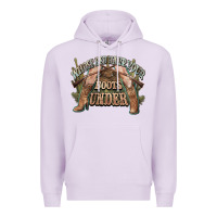 Lilac whose bed have your boots under cowboy western Premium Hoodie - NancyCooperArtShop