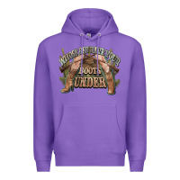 Purple whose bed have your boots under cowboy western Premium Hoodie - NancyCooperArtShop