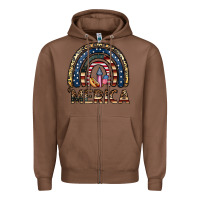 Chestnut merica rainbow Zipper Hoodie - CowhideDigitalArt