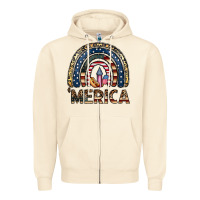 Sandshell merica rainbow Zipper Hoodie - CowhideDigitalArt