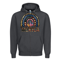 Smoke merica rainbow Zipper Hoodie - CowhideDigitalArt