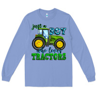 Just A Boy Who Loves Tractors Long Sleeve Tee | Teevron