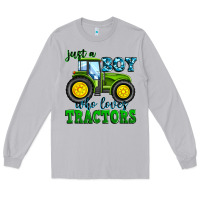 Moon Dust just a boy who loves tractors Long Sleeve Tee - Zillion Design Studio
