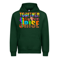Forest Green Western LGBTQ+ Together We Rise Urban Hoodie - BundleAndBundleShop