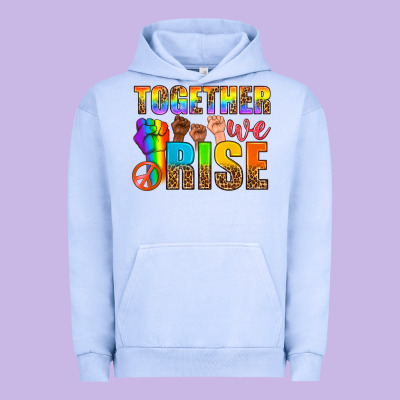 Western Lgbtq+ Together We Rise Urban Hoodie Designed By Bundleandbundleshop