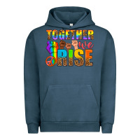 Pigment Midnight Navy Western LGBTQ+ Together We Rise Urban Hoodie - BundleAndBundleShop