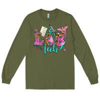 Army Green lab tech Long Sleeve Tee - AdoDesignShop
