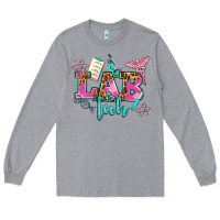 Heather Grey lab tech Long Sleeve Tee - AdoDesignShop