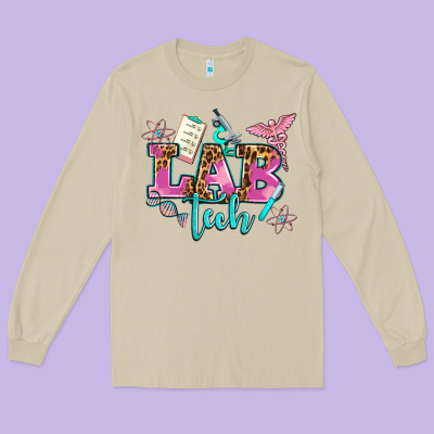 Lab Tech Long Sleeve Tee Designed By Adodesignshop