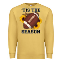 Antique Gold tis the season football sunflower Premium Sweatshirt - AdoDesignShop
