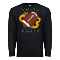 Black tis the season football sunflower Premium Sweatshirt - AdoDesignShop