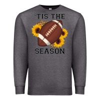 Charcoal Heather tis the season football sunflower Premium Sweatshirt - AdoDesignShop