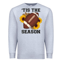 Heather Grey tis the season football sunflower Premium Sweatshirt - AdoDesignShop