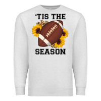 Oatmeal Heather tis the season football sunflower Premium Sweatshirt - AdoDesignShop