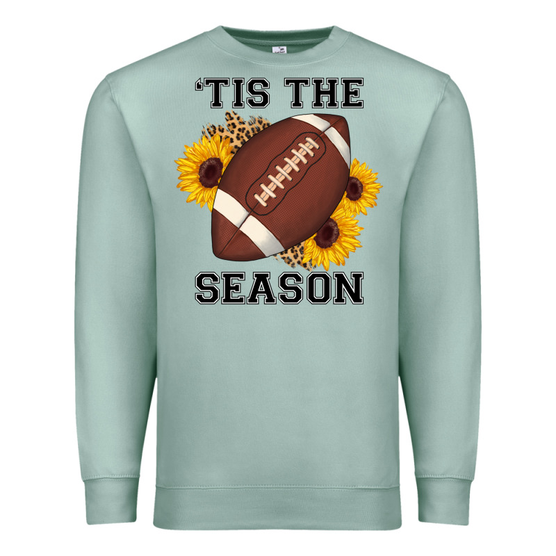 Tis The Season Football Sunflower Premium Sweatshirt by AdoDesignShop | Teevron