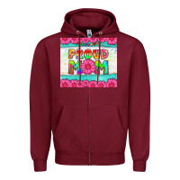 Burgundy proud mom Zipper Hoodie - HRA Design Shop