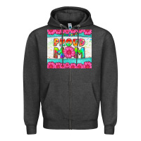 Charcoal Heather proud mom Zipper Hoodie - HRA Design Shop