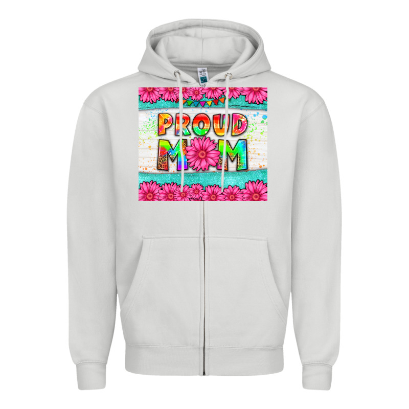 Proud Mom Zipper Hoodie by HRA Design Shop | Teevron