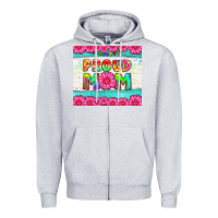 Heather Grey proud mom Zipper Hoodie - HRA Design Shop
