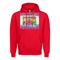 Red proud mom Zipper Hoodie - HRA Design Shop