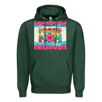 Sports Green proud mom Zipper Hoodie - HRA Design Shop