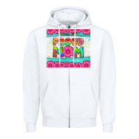 White proud mom Zipper Hoodie - HRA Design Shop