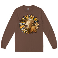 Chestnut sunflower with goat Long Sleeve Tee - RanaPortraitStore