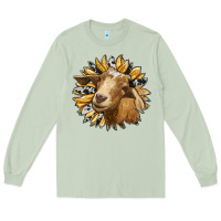 Matcha sunflower with goat Long Sleeve Tee - RanaPortraitStore