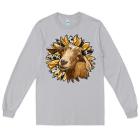 Moon Dust sunflower with goat Long Sleeve Tee - RanaPortraitStore