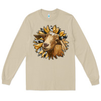 Mushroom sunflower with goat Long Sleeve Tee - RanaPortraitStore
