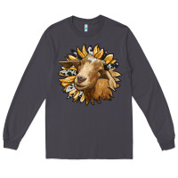 Smoke sunflower with goat Long Sleeve Tee - RanaPortraitStore