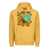 Mustard life is better with cats Premium Hoodie - NancyCooperArtShop
