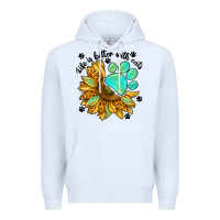 White life is better with cats Premium Hoodie - NancyCooperArtShop